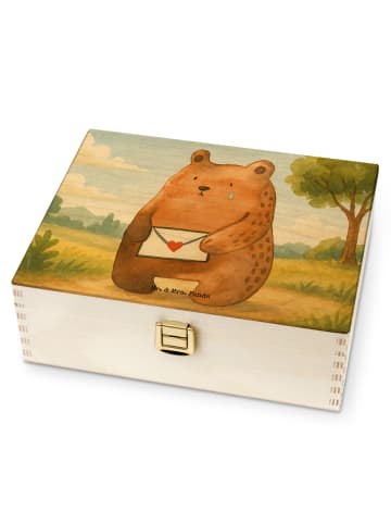 Mr. & Mrs. Panda Tee Box Bär Vermissen Design ohne Spruch in Weiß