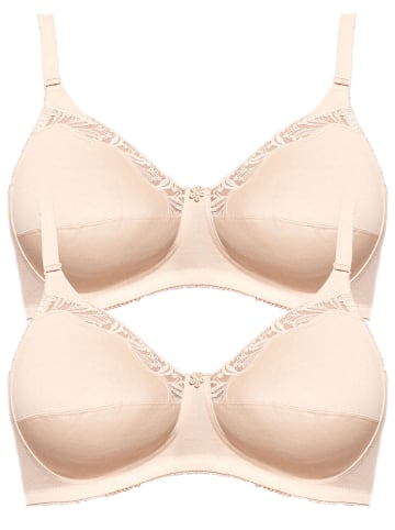 SUSA 2er Pack BH ohne Bügel Cotton in Haut Haut