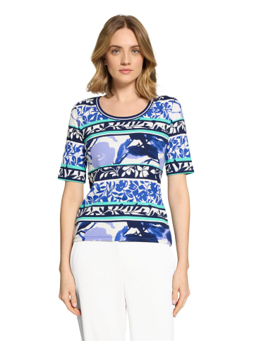 Betty Barclay Basic Shirt mit Rippenstruktur in Blau/Grün