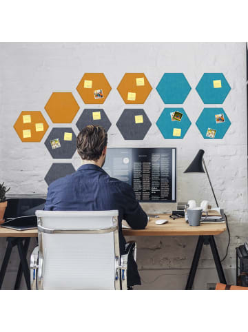 relaxdays 12 x Filzpinnwand in Bunt - (B)30 x (H)26 x (T)0,9 cm