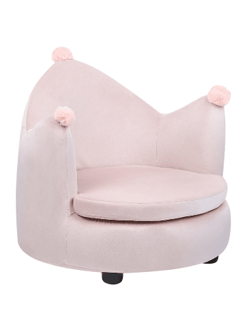 Beliani Kindersessel VEGA in Rosa/Schwarz - (W) 50 x (H) 47 x (L) 44 cm