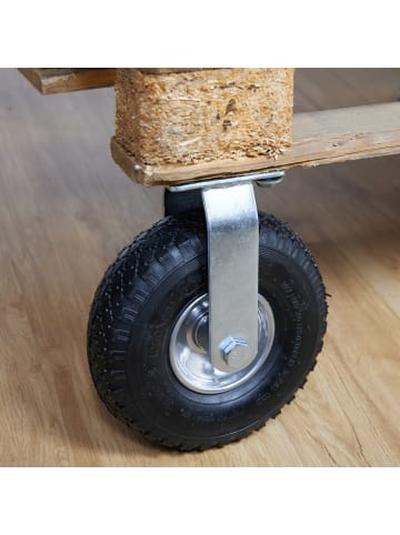 relaxdays 2 x Bockrolle in Schwarz/ Silber - 3.00-4