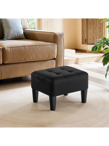 SONGMICS Sitzhocker Maceo in Schwarz - (B)32 x (H)26 x (T)40 cm