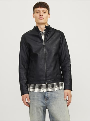 Jack & Jones Kunstlederjacke in Black