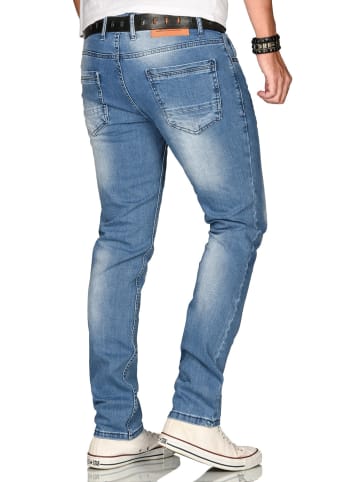 Alessandro Salvarini Jeans A. Salvarini Herren Jeans Blau Multi AS080-AS086 in Hellblau