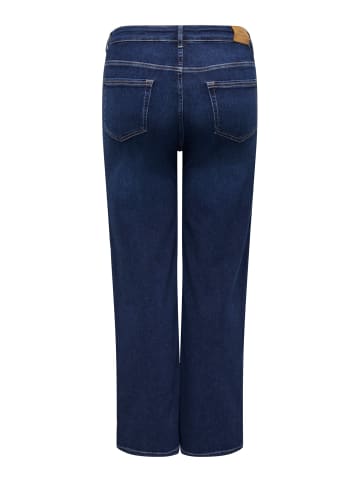 ONLY Carmakoma Straight Wide Leg Jeans High Waist Denim Übergröße CARWILLY in Dunkelblau