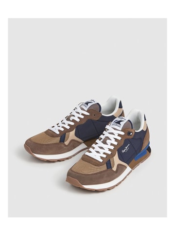 Pepe Jeans Sneaker Brit in 872-Marrón/azul oscuro