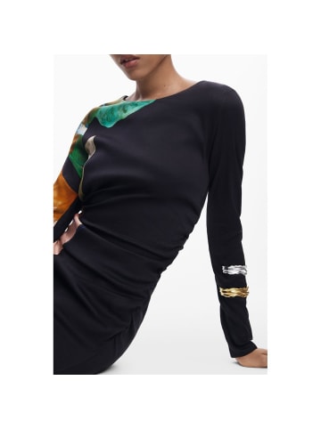 Desigual Schwarz Viskose Damen Lang Kleid