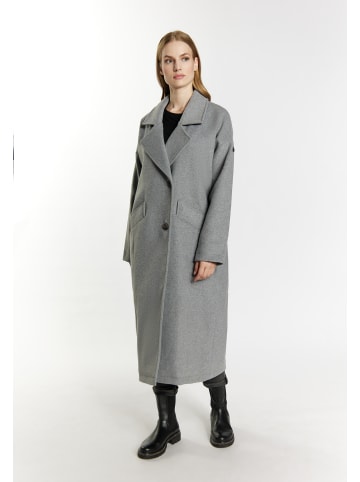 DreiMaster Damen Übergangsmantel Aus Wollgemisch in Grau Melange