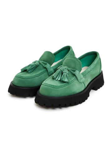 CESARE GASPARI Plateau-Schuhe in Green