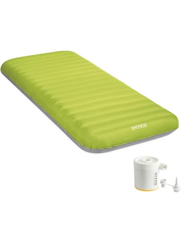 Intex Luftbett Dura-Beam Truaire inkl. USB-Luftpumpe (grün, 76x191x17cm) in grün