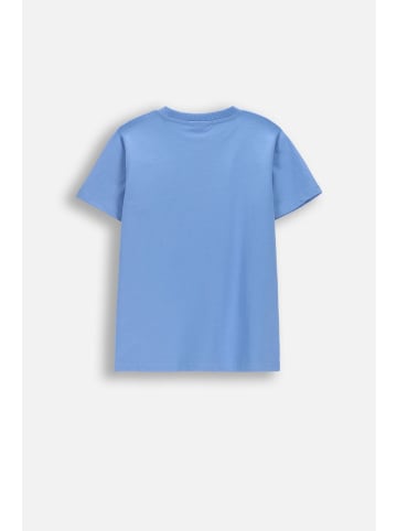 Coccodrillo Baumwoll-T-Shirt mit kurzen Ärmeln in blau