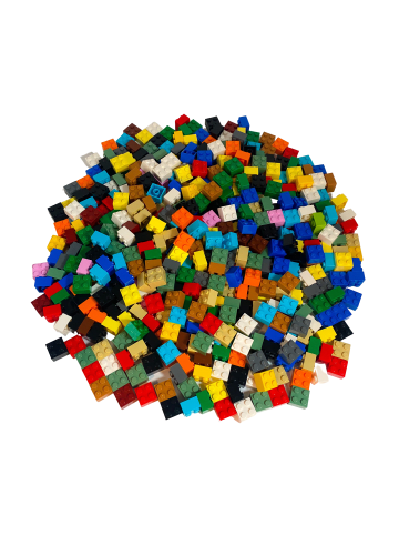 LEGO 2x2 Bausteine Bunt 3003 100x Teile - ab 3 Jahren in multicolored