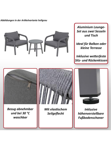 MCW Aluminium Lounge-Set P82, Holz-Optik olivgrün