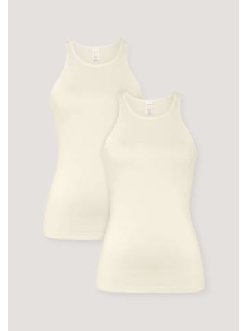 Hessnatur Tanktop High-Neck 2er-Set in natur