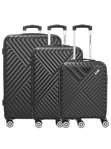Paradise by CHECK.IN Kingston - 4-Rollen-Trolley Set 3tlg. (lila) in schwarz