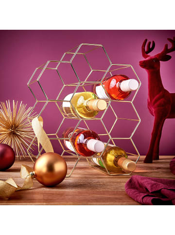 Butlers Weinregal CUBICLE 2er-Set in Gold