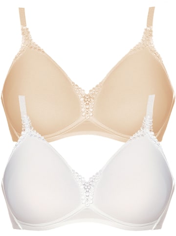 Viania 2er Pack Spacer BH Carola in nude weiss