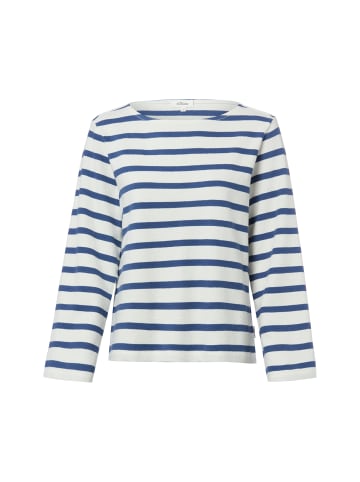 s.Oliver Sweatshirt in blau weiß - 0002