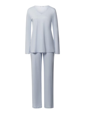 Hanro Pyjama Cotton Silk in powder blue
