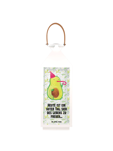 Mr. & Mrs. Panda Laterne Avocado Feier mit Spruch in Transparent
