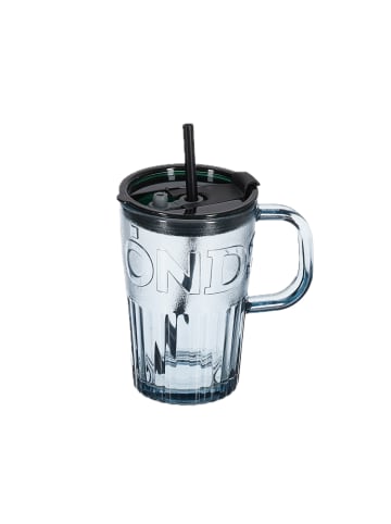 relaxdays 10 x Trinkgläser in Grau - 450 ml