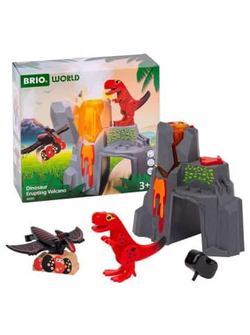 Brio Brio Aktionsspiel Dinosaurier-Vulkan mit Ausbruchsfunktion in bunt