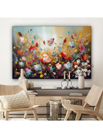 MuchoWow Leinwand bilder Blumenmeer (BxH)