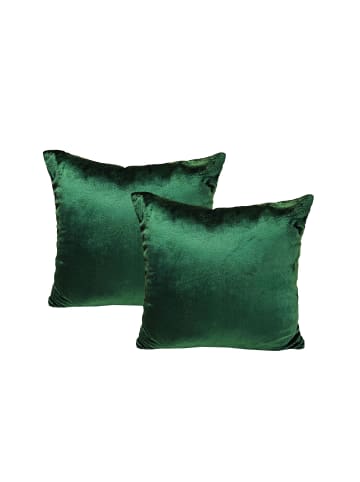 JACK 2er Set Teddy Flausch Kissenhülle Kissenbezug in Grün