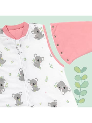 Schlummersack Babyschlafsack, 2.5 TOG in Rosa-Weiß