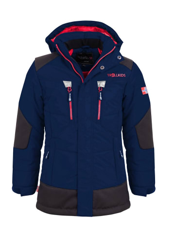 Trollkids Winter-Parka "Narvik" in Marineblau / Rot