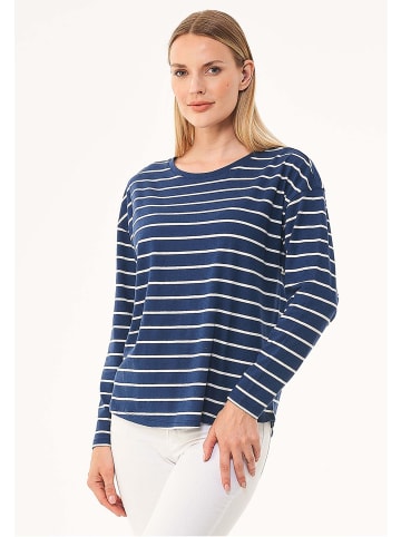 Organication T-Shirt "WOR13340" in Navy/Cremeweiß