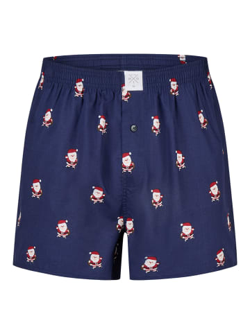 MG-1 Retro Boxer Christmas in Santa + 6016 + solid navy