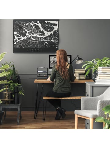 relaxdays Monitorständer in Schwarz- (B)75,5 x (H)28 x (T)20 cm