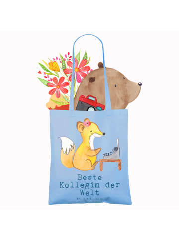 Mr. & Mrs. Panda Tragetasche Fuchs Beste Kollegin der Welt mit S... in Sky Blue