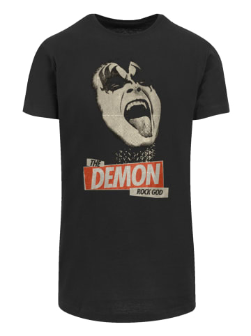 F4NT4STIC Long T-Shirt Kiss Hard Rock Band Demon in schwarz