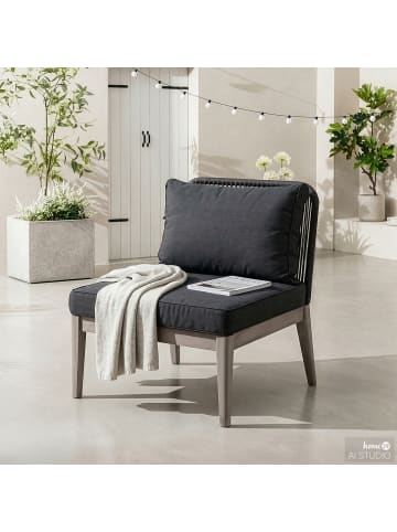 home24 Loungesessel FIFO in Anthrazit / Braun