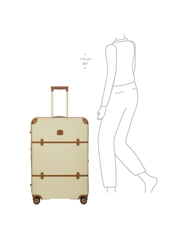 BRIC`s Bellagio 4 Rollen Trolley 76 cm mit Dehnfalte creme