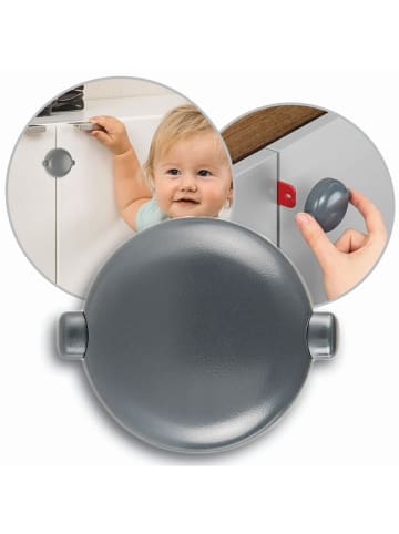 Reer Schrankschloss für Doppeltüren grau in Grau ab 6 Monate