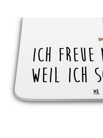 Mr. & Mrs. Panda Untersetzer Flamingo Stolz mit Spruch in Weiß