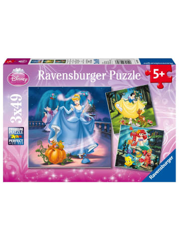 Ravensburger Disney Princess: Schneewittchen, Aschenputtel, Arielle. Puzzle 3 x 49 Teile