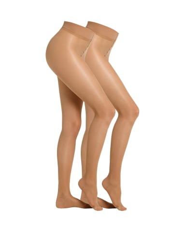 camano Strumpfhose 2er Pack fine functional 40 Denier in make up