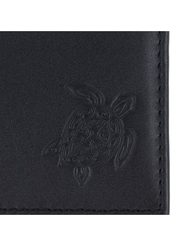 oxmox Leather Geldbörse RFID Schutz Leder 11 cm in schwarz-turtle 2.0