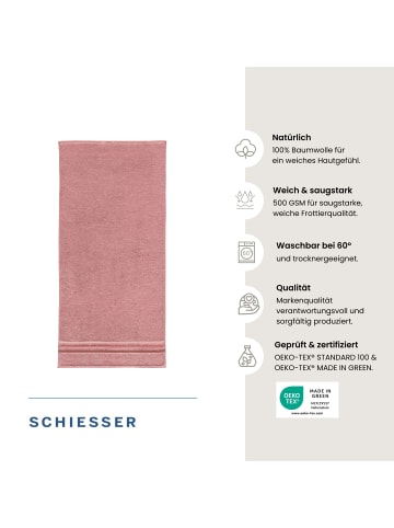 Schiesser Duschtuchset Skyline Color 2-teilig in Altrosa
