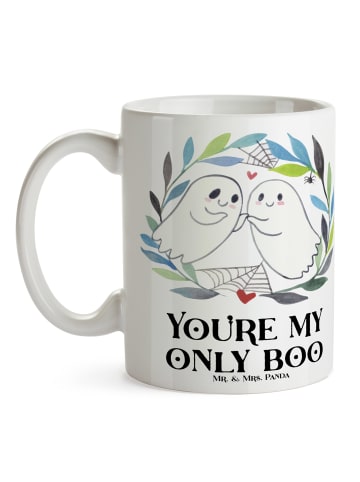 Mr. & Mrs. Panda Keramiktasse Gespenster  Liebe  mit Spruch in Weiß