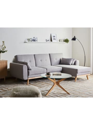 Beliani Ecksofa KAARINA in Grau/Braun - (W) 260 x (H) 87 x (L) 152 cm
