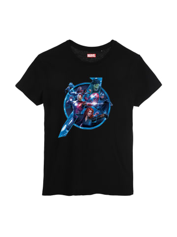 Avengers T-Shirt kurzarm mit Avengers Logo in Schwarz