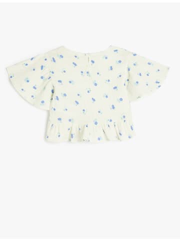 KOTON Bluse in Weiß Gemustert
