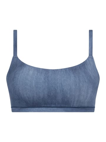Chantelle Bustier mit Rundhalsausschnitt in Blue Denim Print