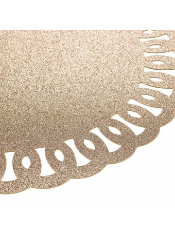 Douceur d’Intérieur Tischset GUIRLANDE, Glitter, 1 Stk. in Golden, Ø 38 cm